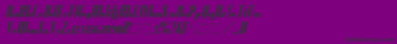 FundrunkItalic Font – Black Fonts on Purple Background