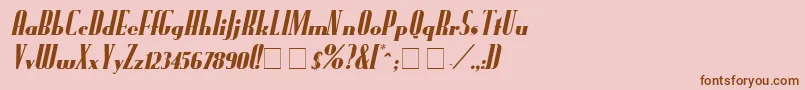 FundrunkItalic Font – Brown Fonts on Pink Background