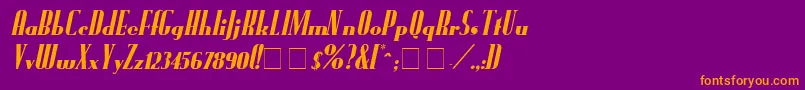 FundrunkItalic Font – Orange Fonts on Purple Background