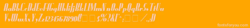 FundrunkItalicフォントについての詳細 フォントFundrunkItalic – オレンジの背景にピンクのフォント