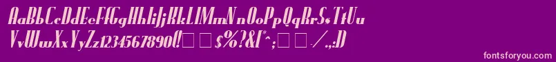 FundrunkItalic Font – Pink Fonts on Purple Background