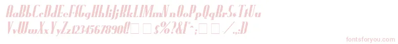Police FundrunkItalic – polices roses sur fond blanc