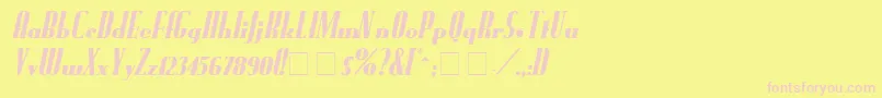 FundrunkItalic Font – Pink Fonts on Yellow Background