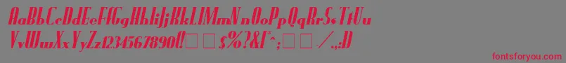 FundrunkItalic Font – Red Fonts on Gray Background