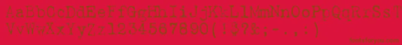 フォント9fukolym – 赤い背景に茶色の文字