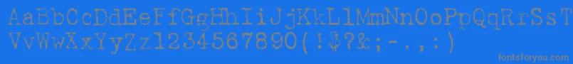 9fukolym Font – Gray Fonts on Blue Background