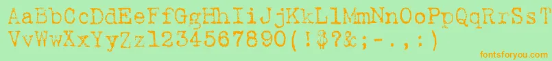 9fukolym Font – Orange Fonts on Green Background