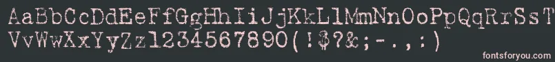 Шрифт 9fukolym – розовые шрифты на чёрном фоне