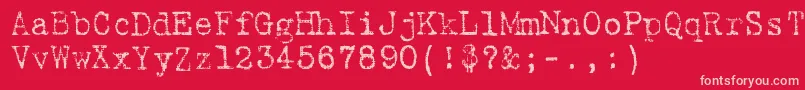 フォント9fukolym – 赤い背景にピンクのフォント