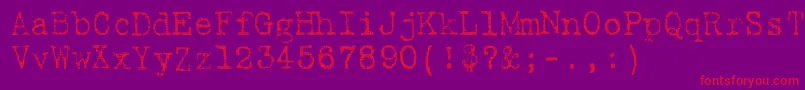 フォント9fukolym – 紫の背景に赤い文字