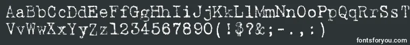 Шрифт 9fukolym – белые шрифты на чёрном фоне