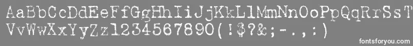フォント9fukolym – 灰色の背景に白い文字