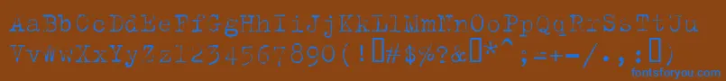 フォントTrixielight – 茶色の背景に青い文字