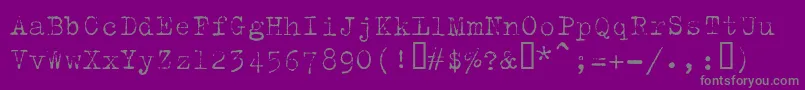 フォントTrixielight – 紫の背景に灰色の文字