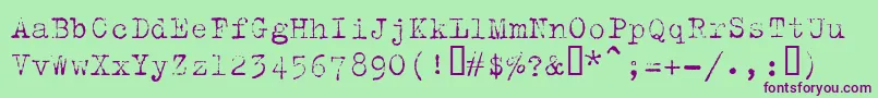 Шрифт Trixielight – фиолетовые шрифты на зелёном фоне