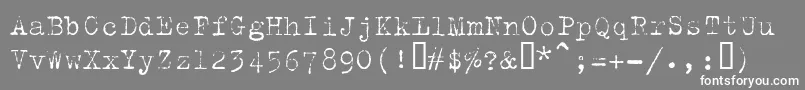 フォントTrixielight – 灰色の背景に白い文字