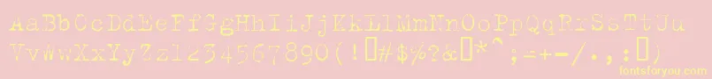 Trixielight Font – Yellow Fonts on Pink Background