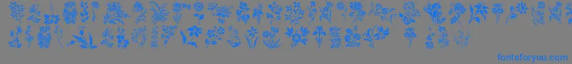 fuente HffFloralStencil – Fuentes Azules Sobre Fondo Gris