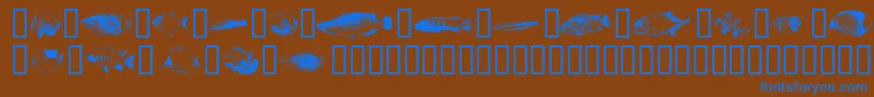 Подробнее о шрифте Fishpoa ffy Шрифт Fishpoa ffy – синие шрифты на коричневом фоне