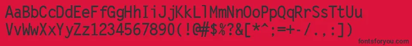 LetterGothicРџРѕР»СѓР¶РёСЂРЅС‹Р№ Font – Black Fonts on Red Background