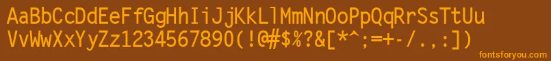 LetterGothicРџРѕР»СѓР¶РёСЂРЅС‹Р№ Font – Orange Fonts on Brown Background