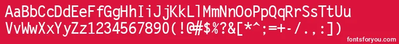 LetterGothicРџРѕР»СѓР¶РёСЂРЅС‹Р№ Font – White Fonts on Red Background