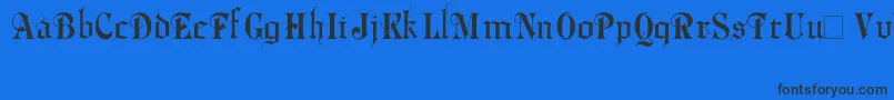 Phalyn Font – Black Fonts on Blue Background