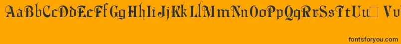 Phalyn-Schriftart – Schwarze Schriften auf orangefarbenem Hintergrund