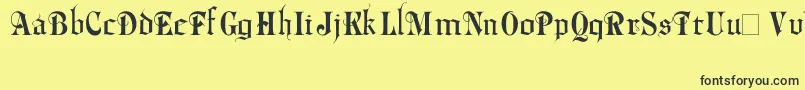 Phalyn Font – Black Fonts on Yellow Background