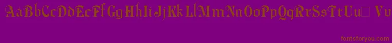 Phalyn Font – Brown Fonts on Purple Background