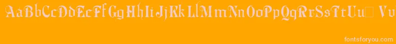Phalyn-Schriftart – Rosa Schriften auf orangefarbenem Hintergrund