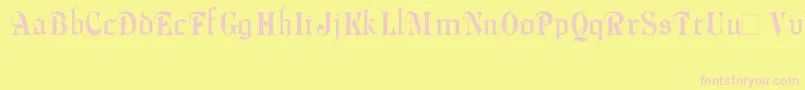 Phalyn Font – Pink Fonts on Yellow Background