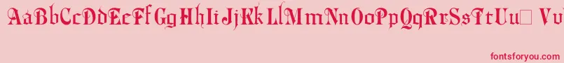 Phalyn Font – Red Fonts on Pink Background