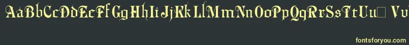 Phalyn Font – Yellow Fonts on Black Background