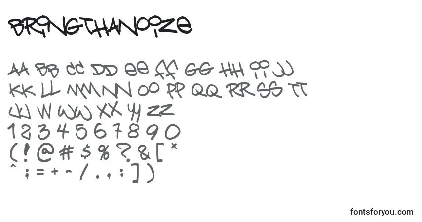 Schriftart Bringthanoize – Alphabet, Zahlen, spezielle Symbole