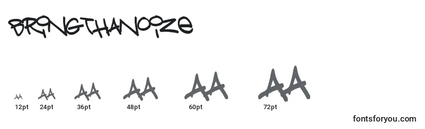 Размеры шрифта Bringthanoize