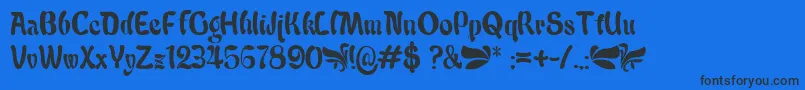 Babalu Font – Black Fonts on Blue Background