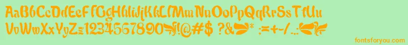 Babalu Font – Orange Fonts on Green Background