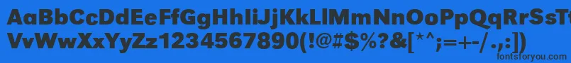 GroteskstdBoldRegular Font – Black Fonts on Blue Background