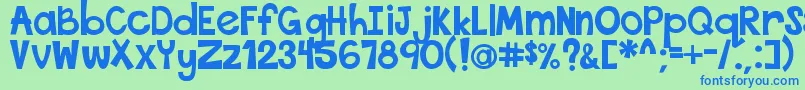 ThisFontIsBold Font – Blue Fonts on Green Background