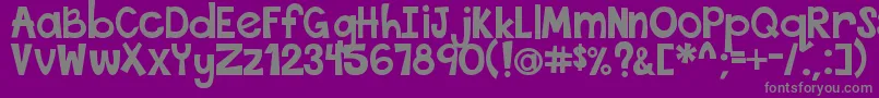 フォントThisFontIsBold – 紫の背景に灰色の文字