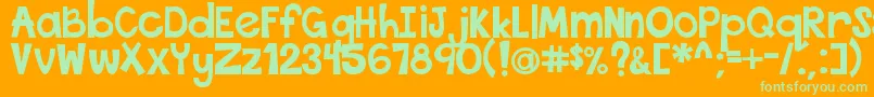 ThisFontIsBold Font – Green Fonts on Orange Background