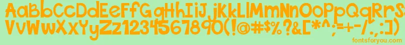 ThisFontIsBold Font – Orange Fonts on Green Background