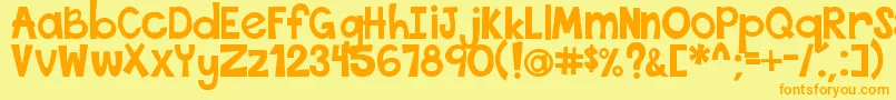 ThisFontIsBold Font – Orange Fonts on Yellow Background