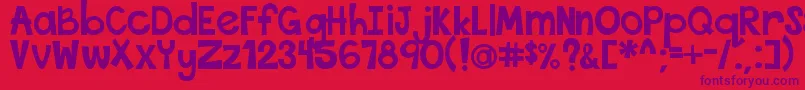 ThisFontIsBold Font – Purple Fonts on Red Background