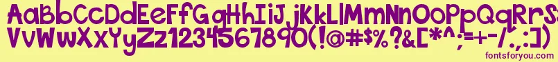 ThisFontIsBold Font – Purple Fonts on Yellow Background