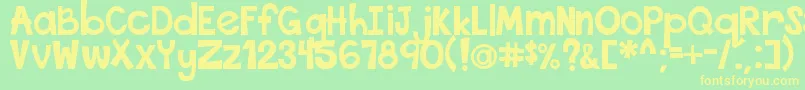 ThisFontIsBold Font – Yellow Fonts on Green Background