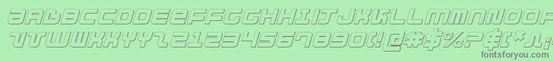 Direktor3Di Font – Gray Fonts on Green Background