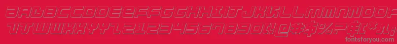 Direktor3Di Font – Gray Fonts on Red Background
