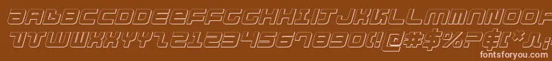 Direktor3Di Font – Pink Fonts on Brown Background